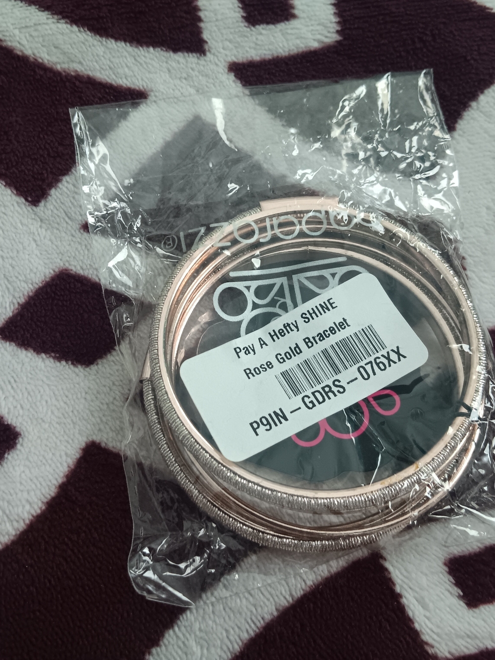 Rose Gold Bangle Bracelet Set